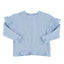 LONG SLEEVE BLUE SHIRT WITH FRILLS.